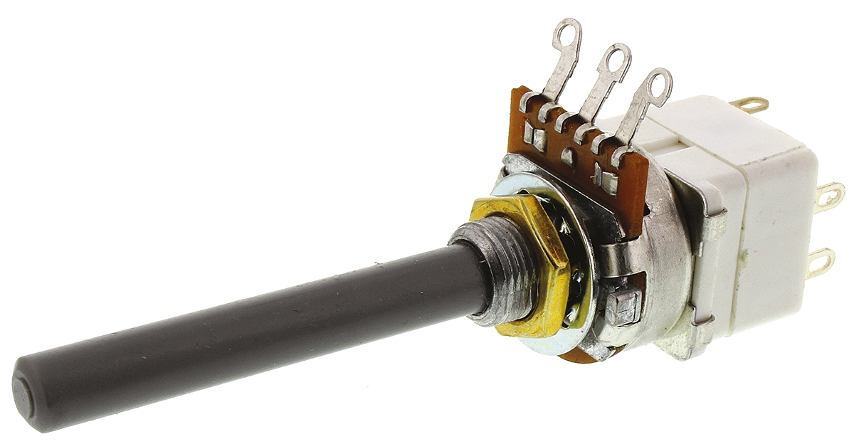 TE Connectivity 23 1 mΩ Rotary Potentiometer 1-Turns 1-Gang Panel Mount