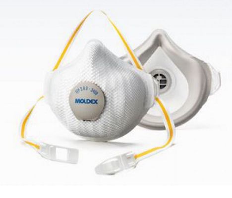 340815 Moldex White, Yellow Polypropylene Face Mask for General Purpose, One Size