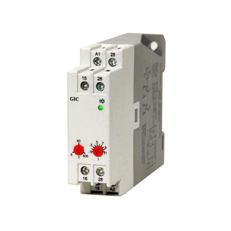 GIC Micon 175 Series DIN Rail Timer Relay, 2-Contact, 24 V dc 24V ac, 240 V ac, 0.1 s to 120 Days, DPDT Switch