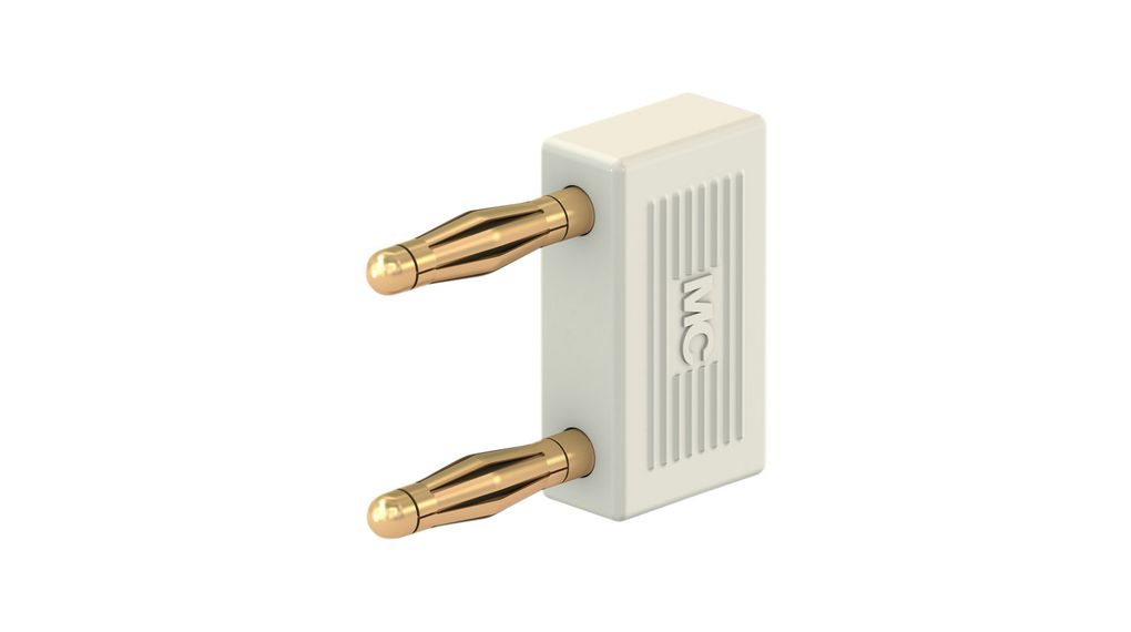 Staubli White Male Test Connector Adapter With Copper Zinc Alloy contacts and Gold Plated