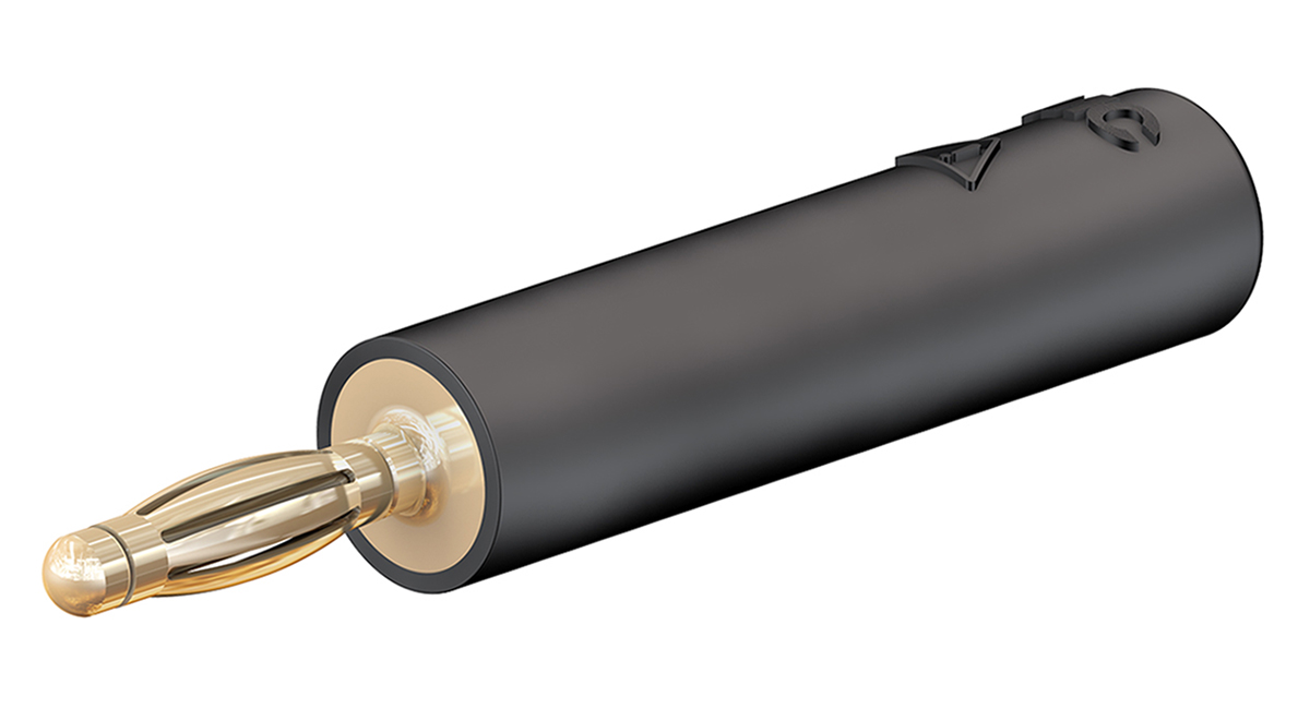 Staubli Black Test Connector Adapter With Brass contacts and Gold Plated