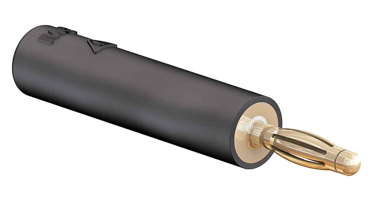 240115-21 Staubli Black Test Connector Adapter With Brass contacts and Gold Plated