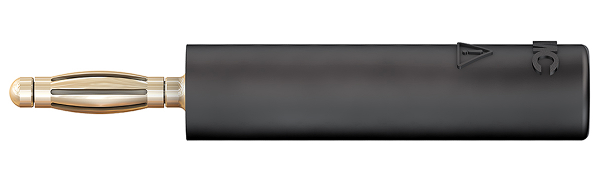 240115-21 Staubli Black Test Connector Adapter With Brass contacts and Gold Plated