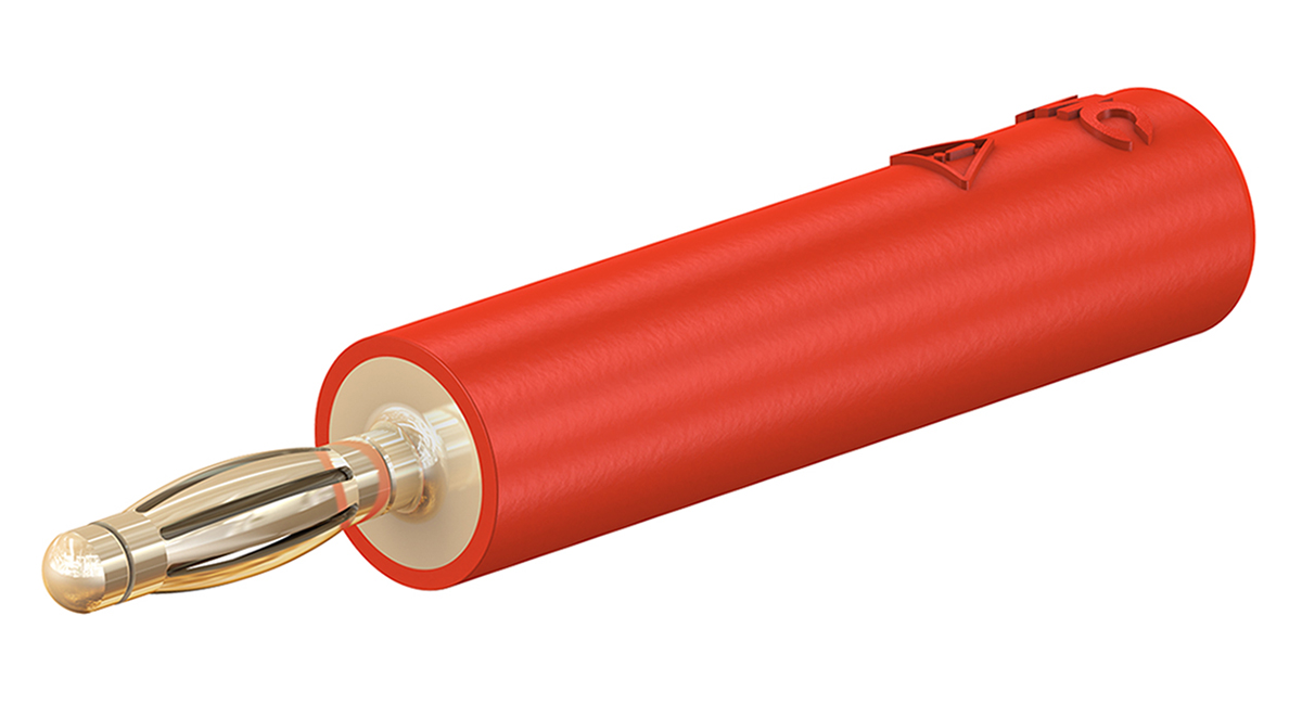 Staubli Red Test Connector Adapter With Brass contacts and Gold Plated