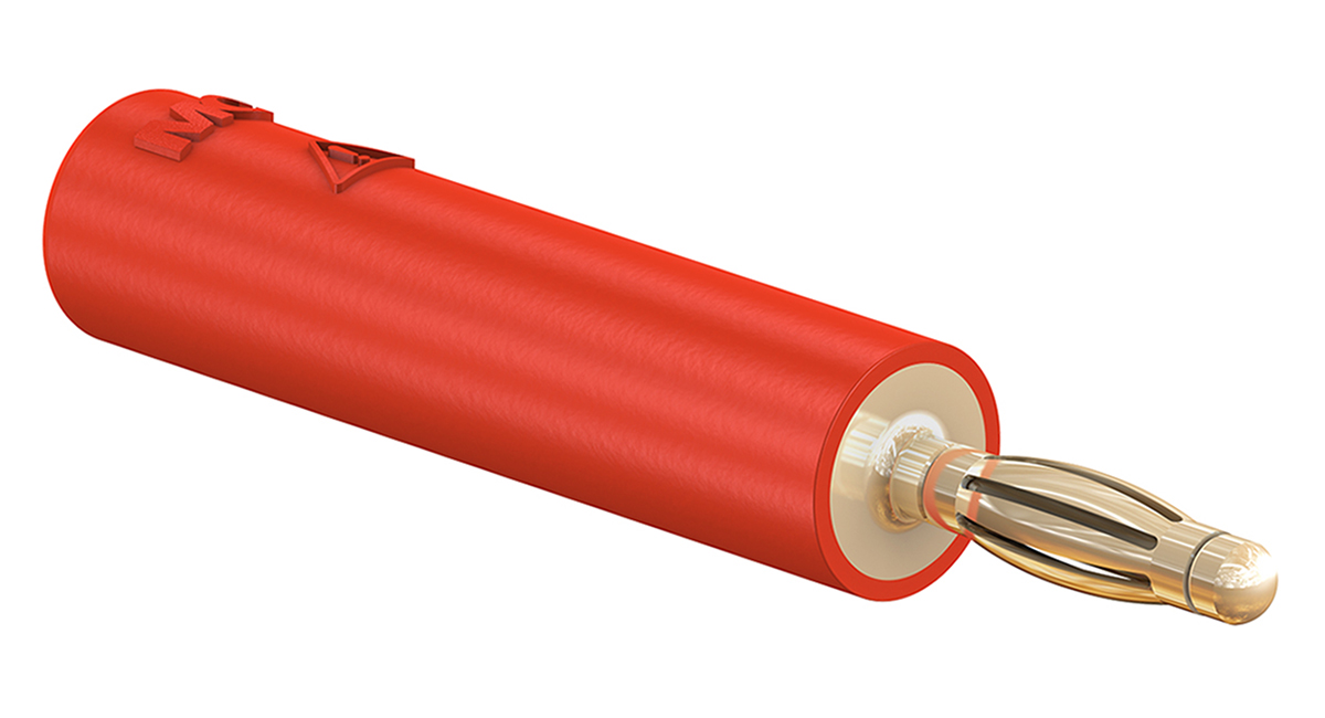 240115-22 Staubli Red Test Connector Adapter With Brass contacts and Gold Plated
