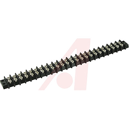 Cinch Connectors Barrier Strip, 24 Contact, 9.53 mm Pitch, 2 Row, 250V ac, 15A