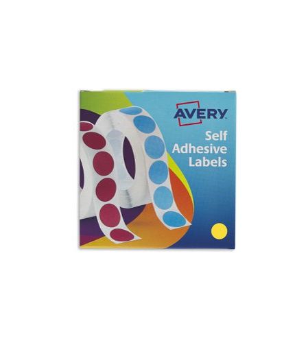 Avery Yellow Adhesive High Visibility Label Sheet, Pack of 1120 Per Pack