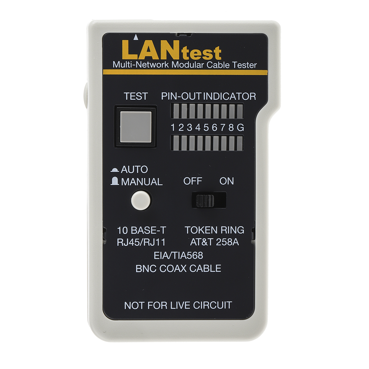 Cinch Cable Tester BNC, RJ45, RJ11
