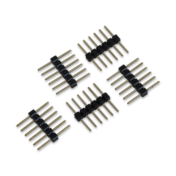 Digilent 240 Series Straight Through Hole Pin Header, 6 Contact(s), 0.64 mm Pitch, 1 Row, Unshrouded