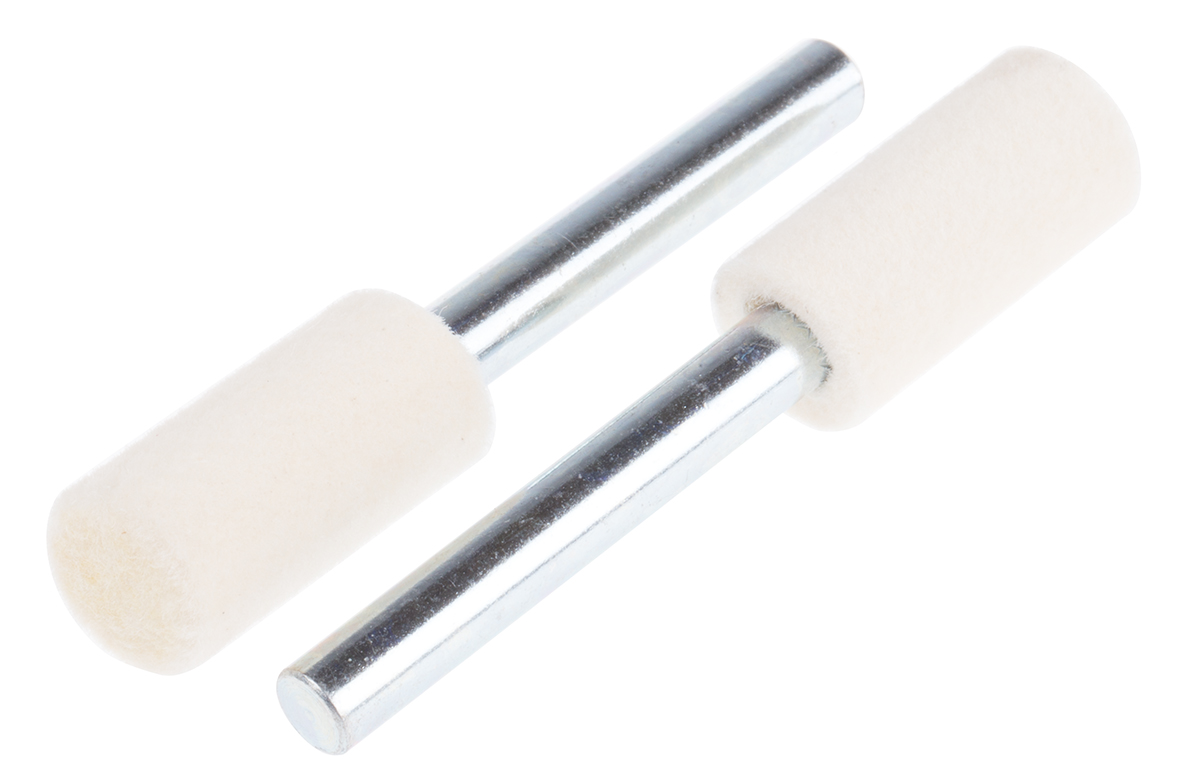 RS PRO 12 mm x 6mm Cylindrical Polishing Bob, 5 Pieces