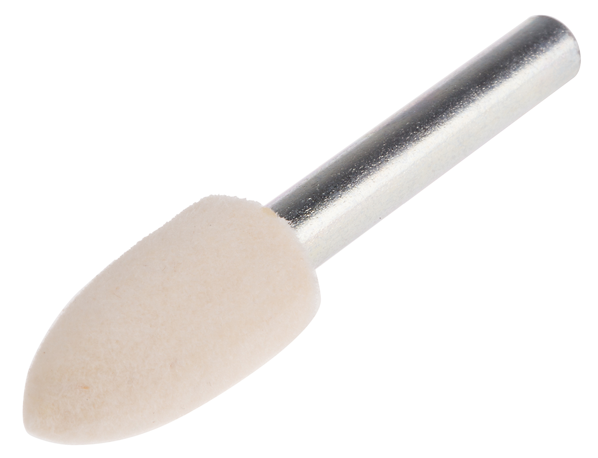 RS PRO 12 mm x 6mm Conical Polishing Bob, 5 Pieces