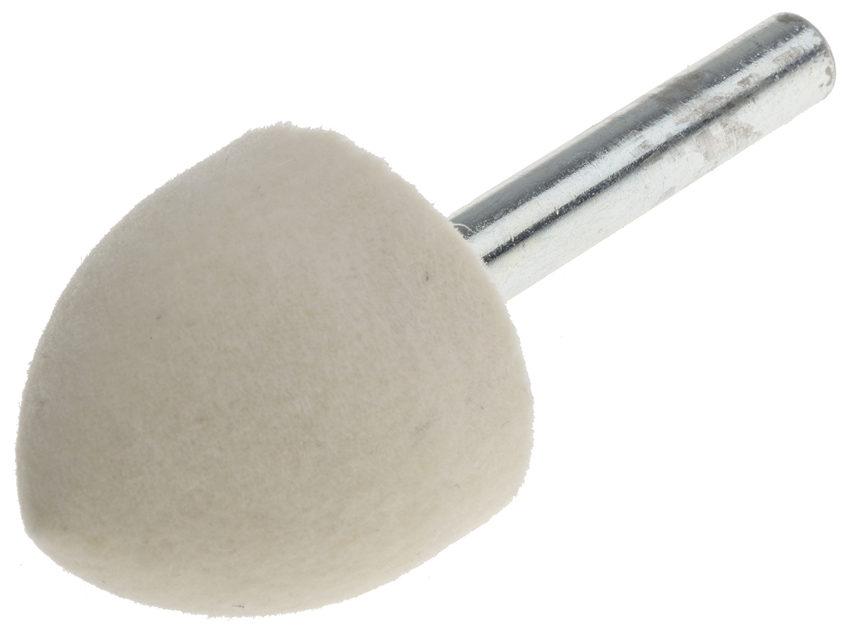 RS PRO 25 mm x 6mm Conical Polishing Bob, 5 Pieces