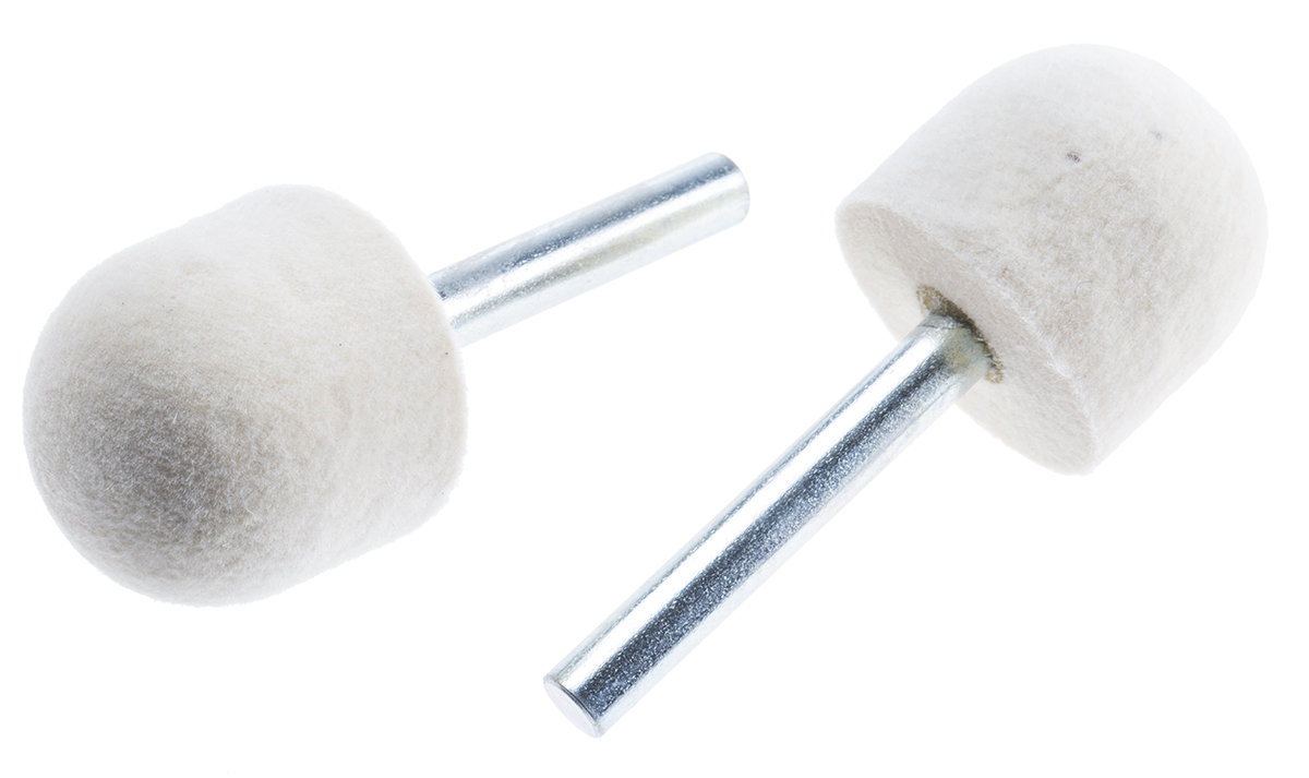 RS PRO 25 mm x 6mm Ball Nose Polishing Bob, 5 Pieces