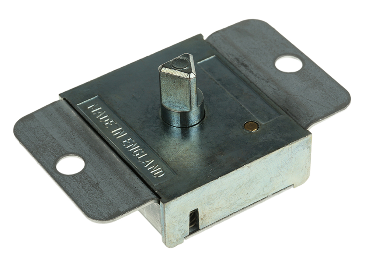 2401-0100ca Euro-Locks a Lowe & Fletcher group Company Slam Lock, 6.4 mm Panel-to-Tongue 9.5 mm, Key Unlock