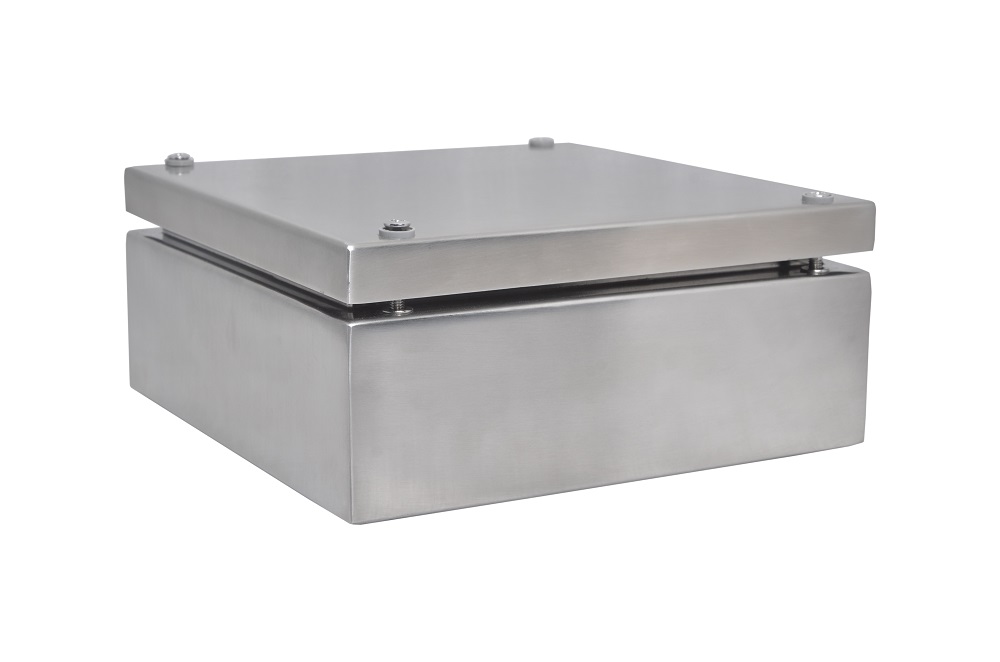 RS PRO SSJ Series 304 Stainless Steel Enclosure, IP66, 200 mm x 200 mm x 81 mm