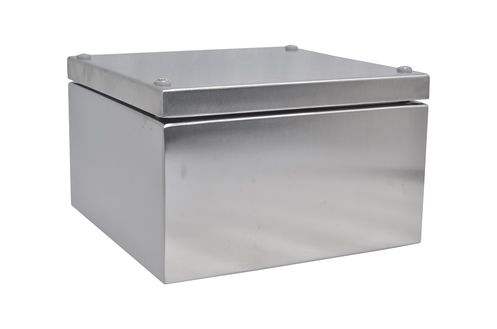 RS PRO SSJ Series 304 Stainless Steel Enclosure, IP66, 200 mm x 200 mm x 121 mm