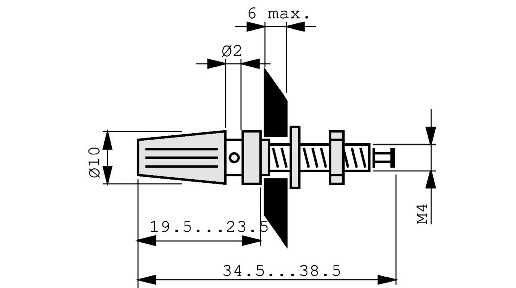 2410003 Ritel, Black 20A Binding Post