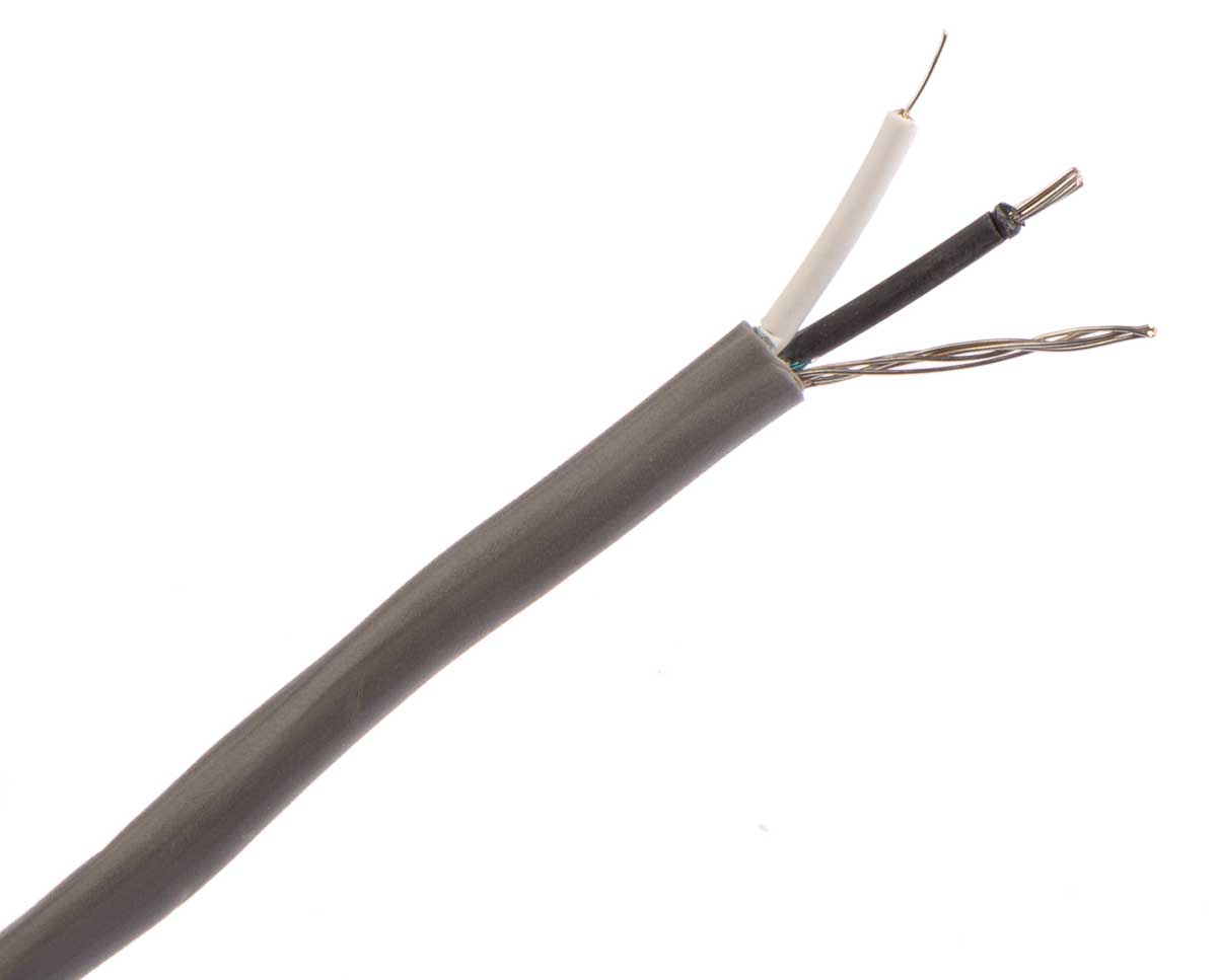 Alpha Wire Alpha Essentials Communication & Control Control Cable, 2 Cores, 0.56mm² 20 AWG, Screened, 30 m, Grey