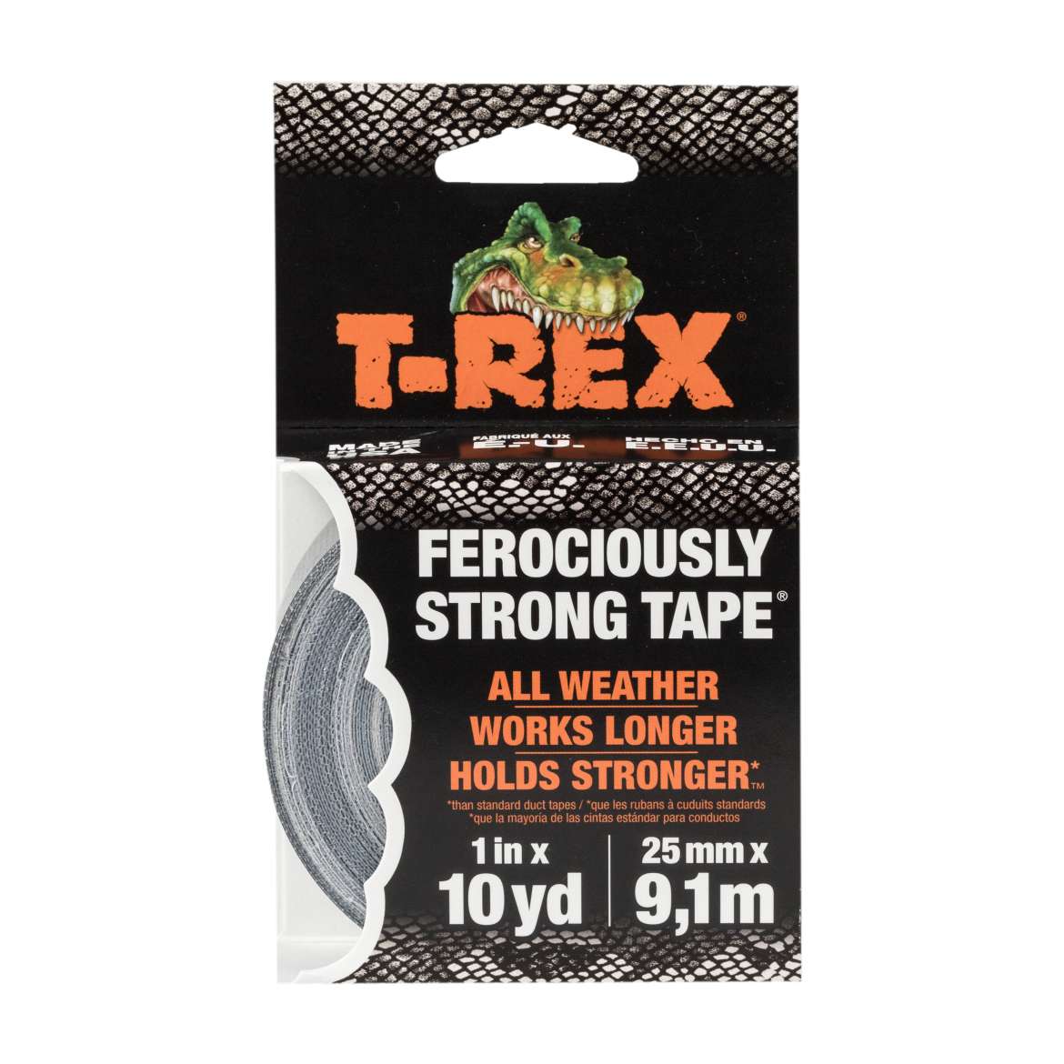 241330 T-REX T-REX  Cloth Tape, 9.14 m x 25mm, Grey