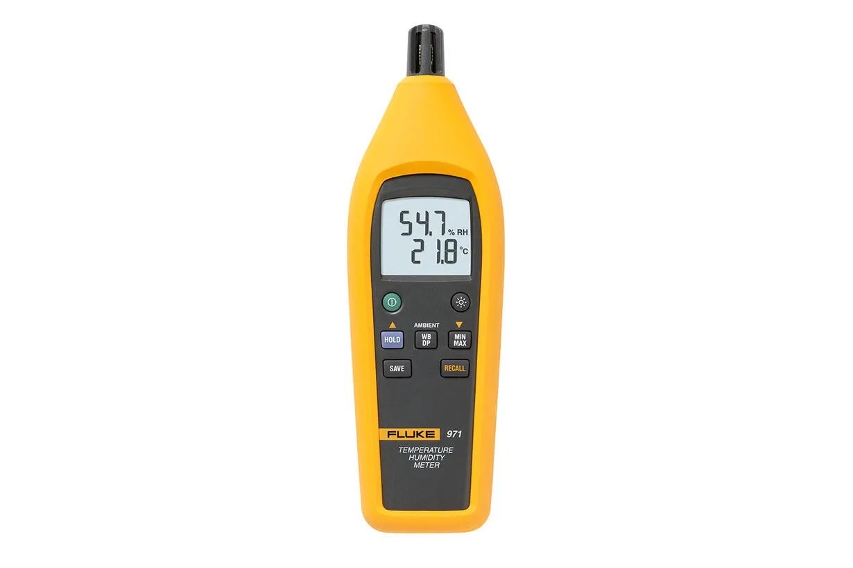 Fluke 971 Hygrometer 60 °C, ±2.5 %RH Accuracy, 60 °C Max, 95 %RH Max, RSCAL