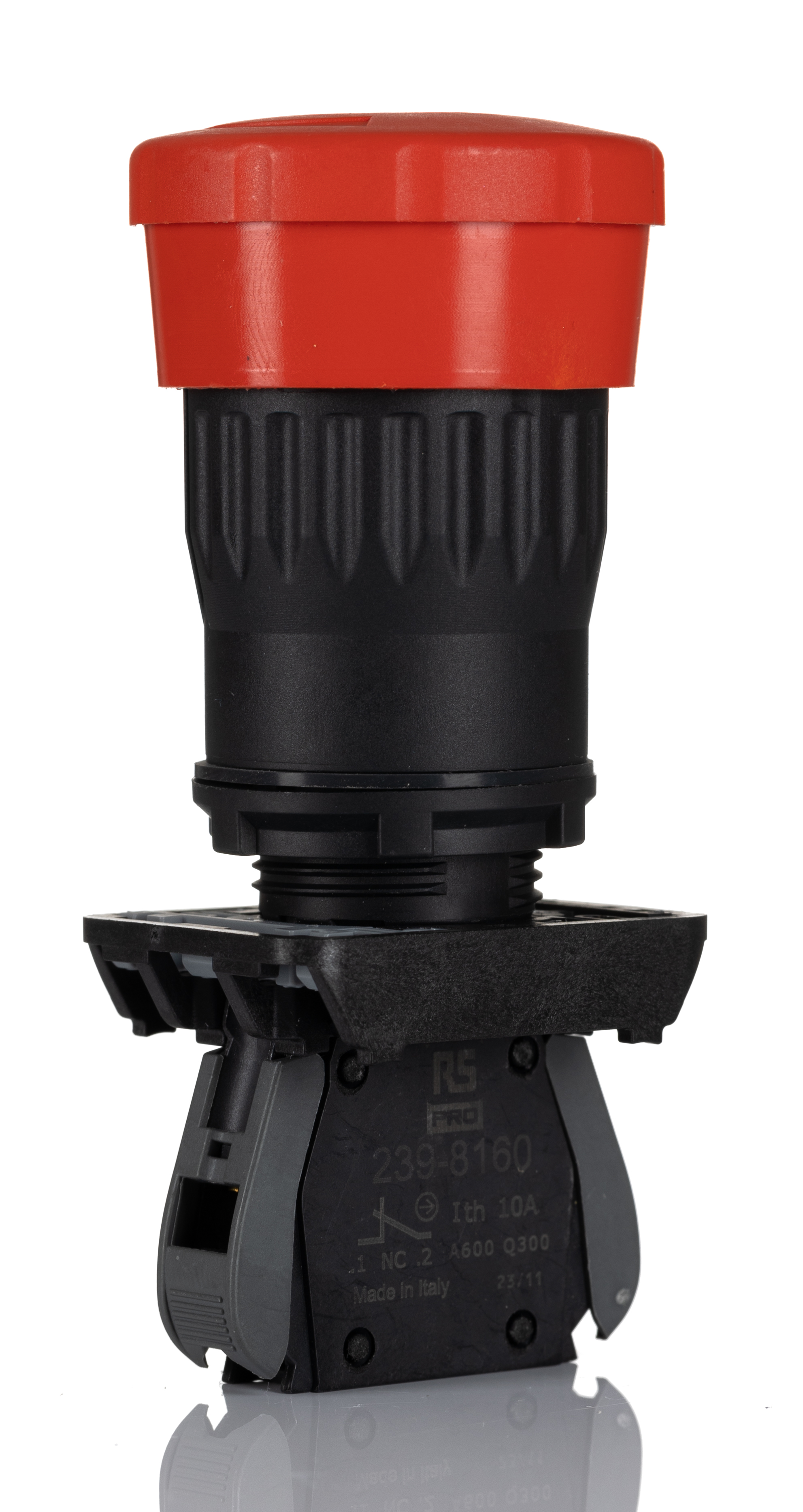 RS PRO SA Series Twist Release Emergency Stop Push Button, Panel Mount, 22 mm Cutout, 1 NC, IP65