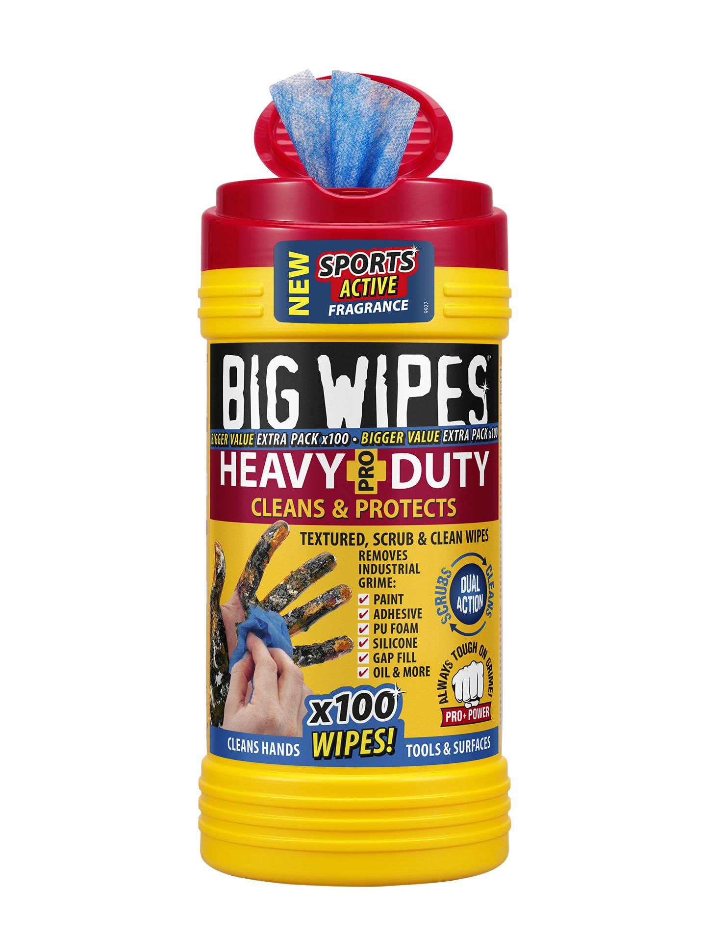 Big Wipes HEAVY DUTY PRO Wet Wet Wipes, Tub of, 200 x 300 mm 100 Per Pack