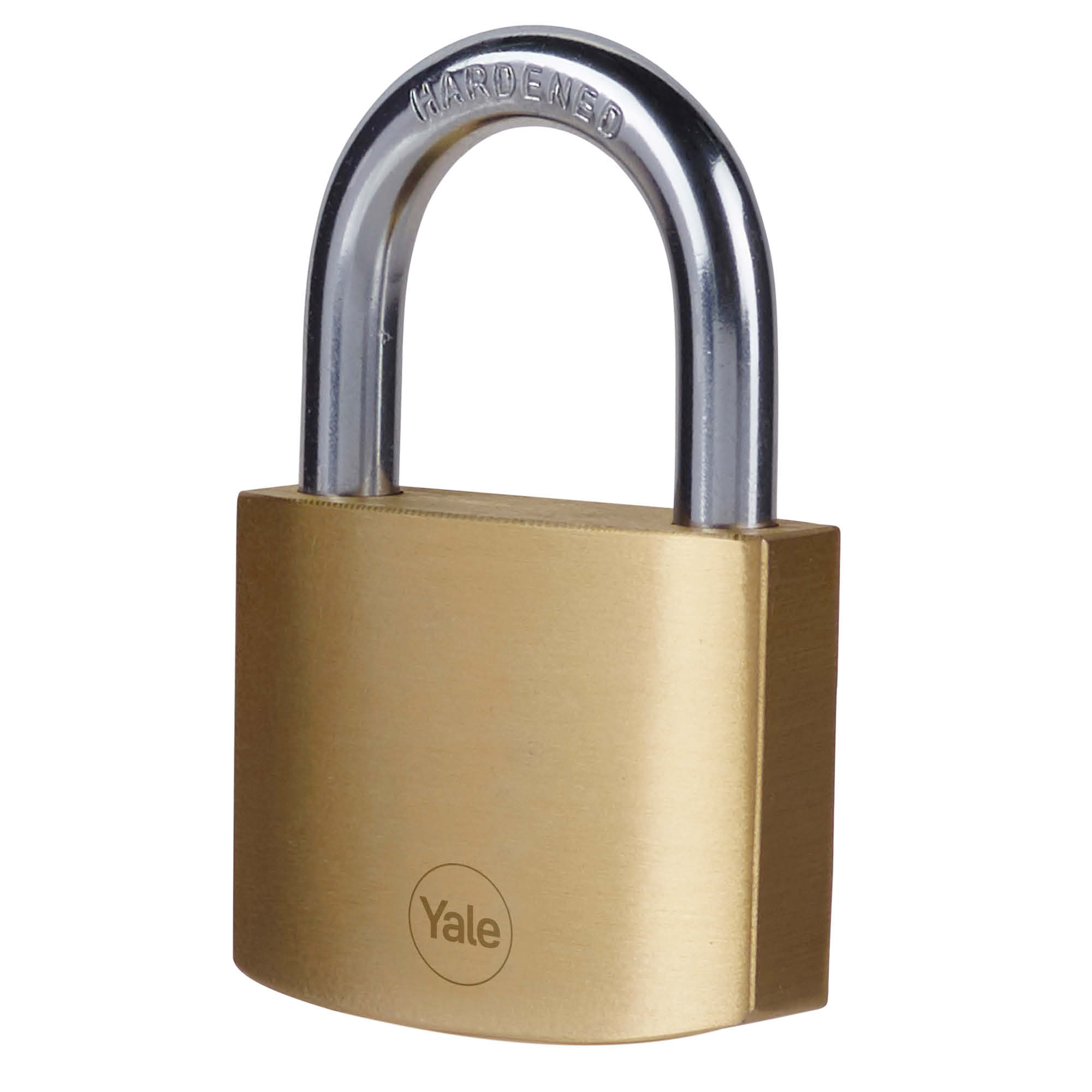 24258000 Yale1 Keyed Brass, Steel Padlock Weatherproof, 8 mm Shackle, 50mm Body