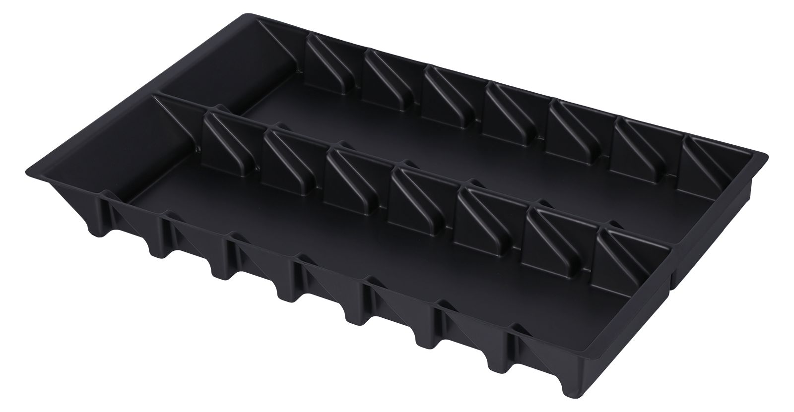 Licefa Black Plastic Adjustable Compartments ESD-Safe Box, 30 mm x 225mm x 30 mm