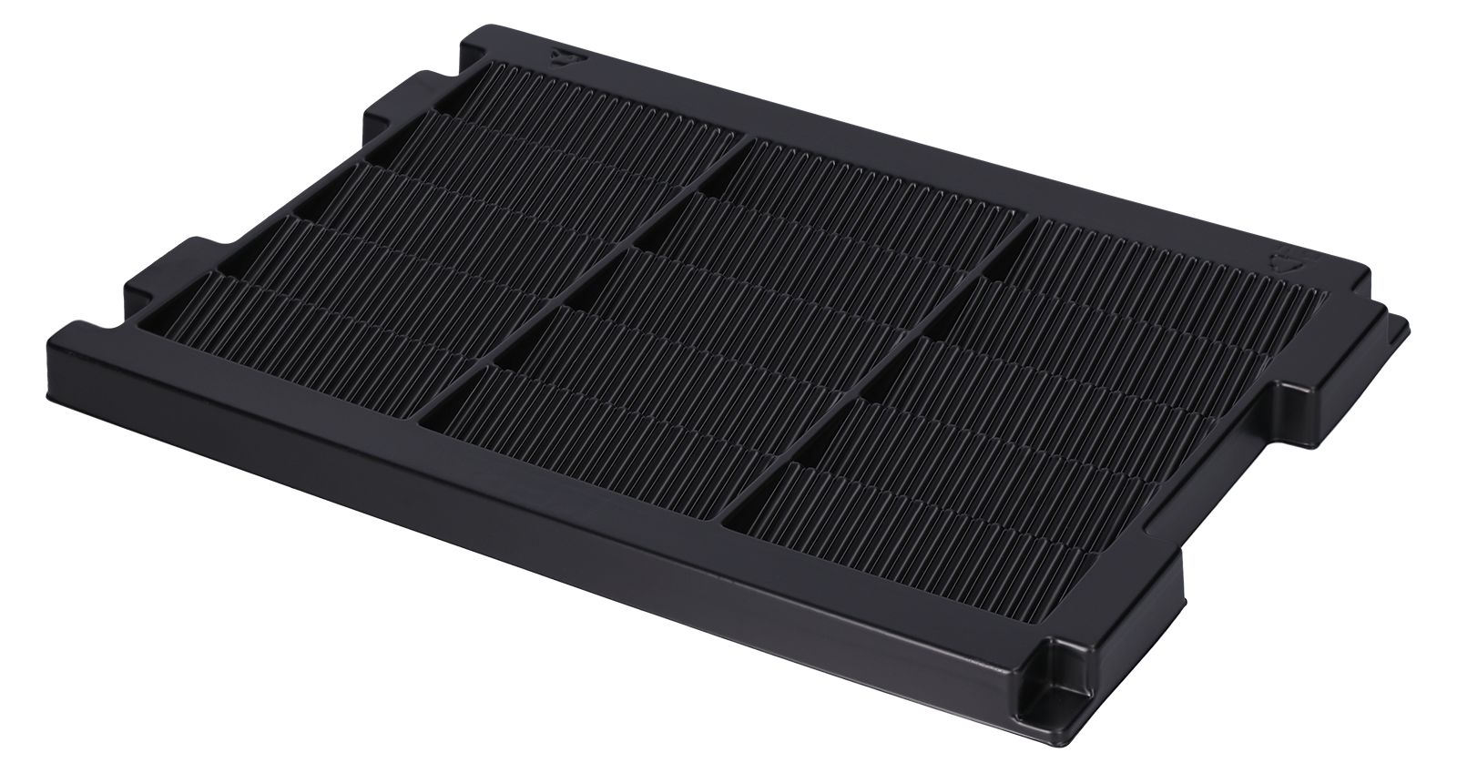 Licefa Black Plastic Adjustable Compartments ESD-Safe Box, 30 mm x 250mm x 30 mm