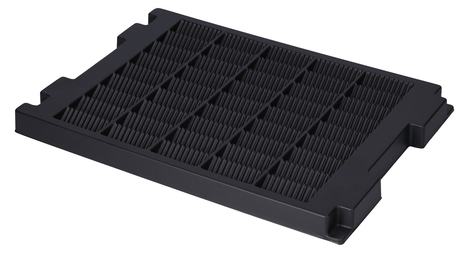 Licefa Black Plastic Adjustable Compartments ESD-Safe Box, 23 mm x 250mm x 23 mm