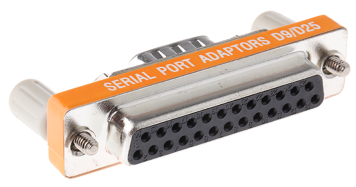 RS PRO D-Sub Adapter 9-Way D-Sub to Male Male 25 Way D-Sub Female Female