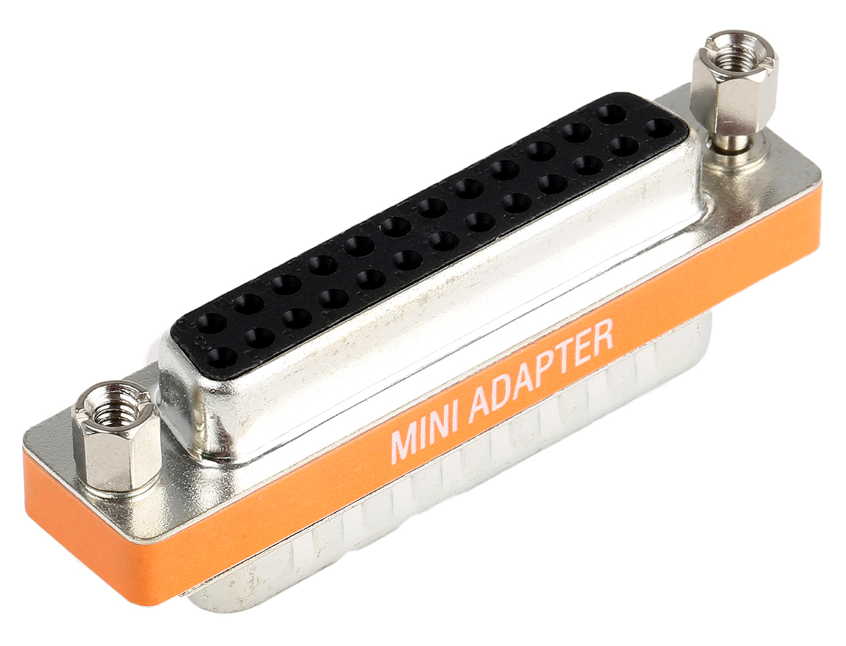 RS PRO D-Sub Adapter 25-Way D-Sub to Male Male 25 Way D-Sub Female Female