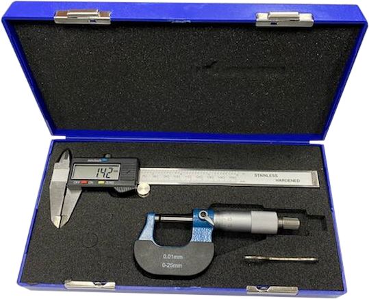 RS PRO Imperial & Metric Caliper and Micrometer Measuring Set