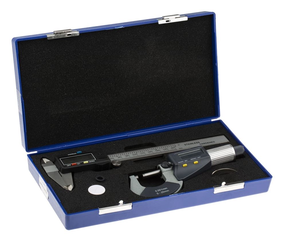 RS PRO Imperial & Metric Caliper and Micrometer Measuring Set