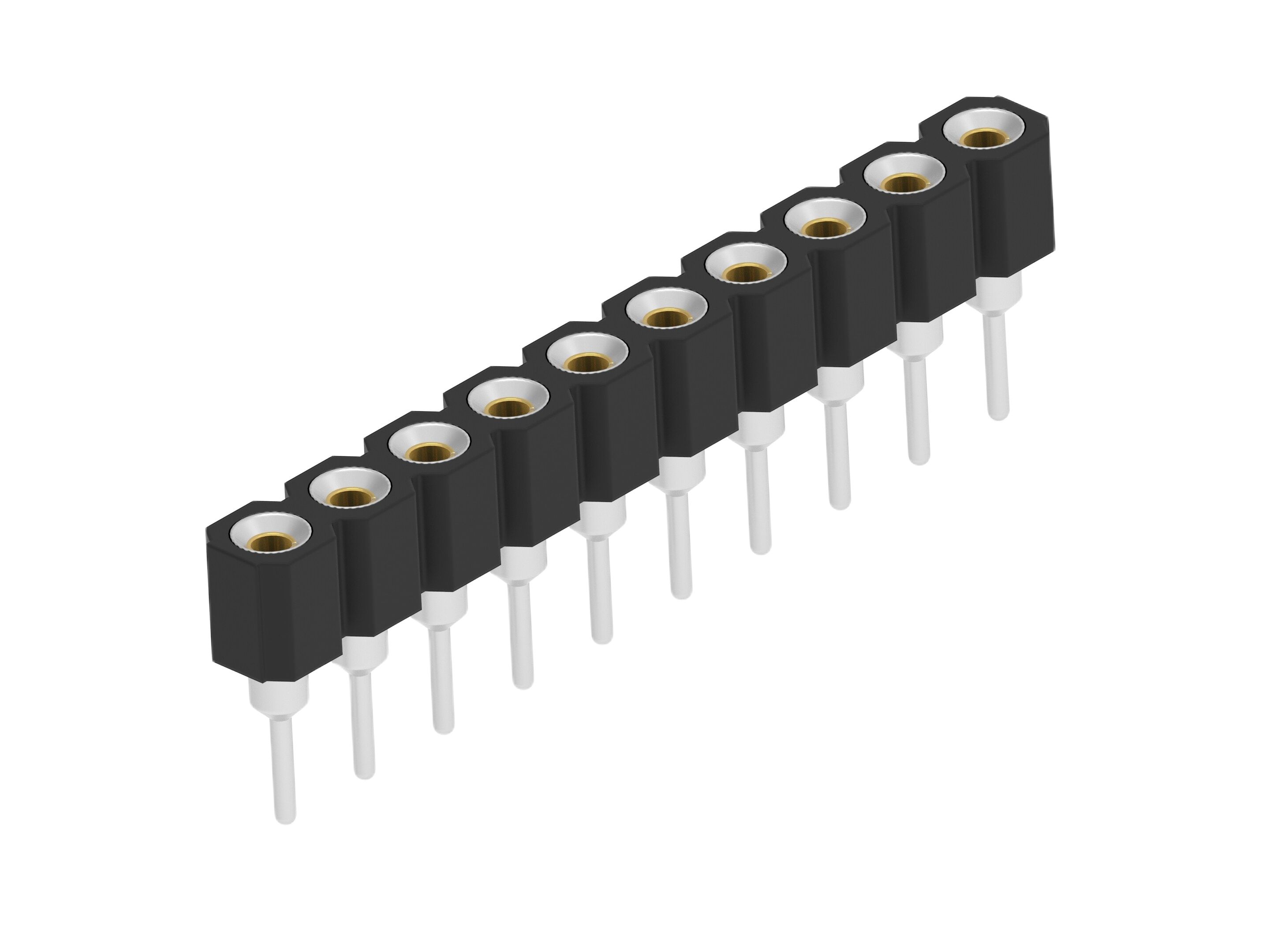 TE Connectivity 2.54 mm Pitch 10 Way Through Hole SIP Socket IC Socket