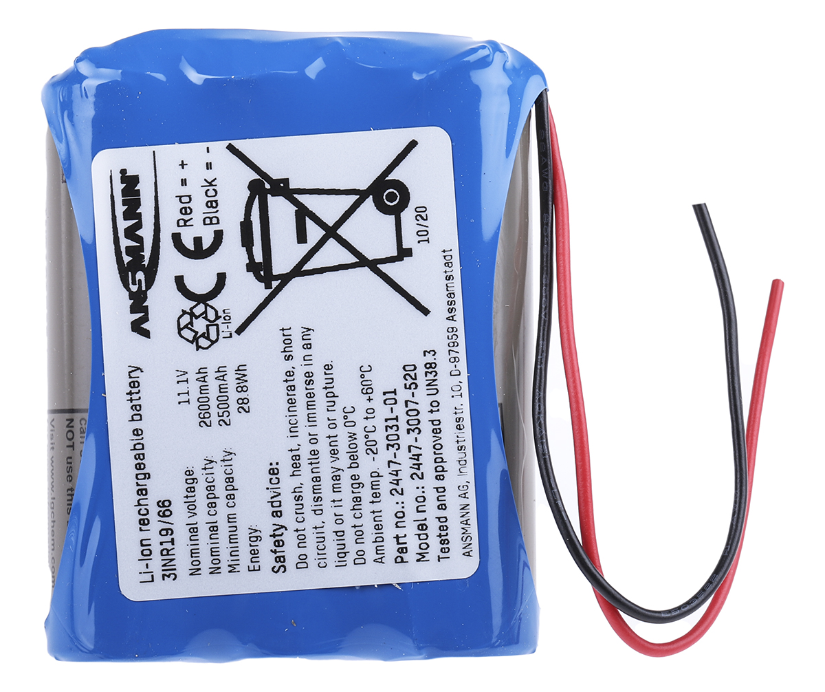 Ansmann 10.8 V Lithium-ion Rechargeable Battery Pack 3, 2600 mAh