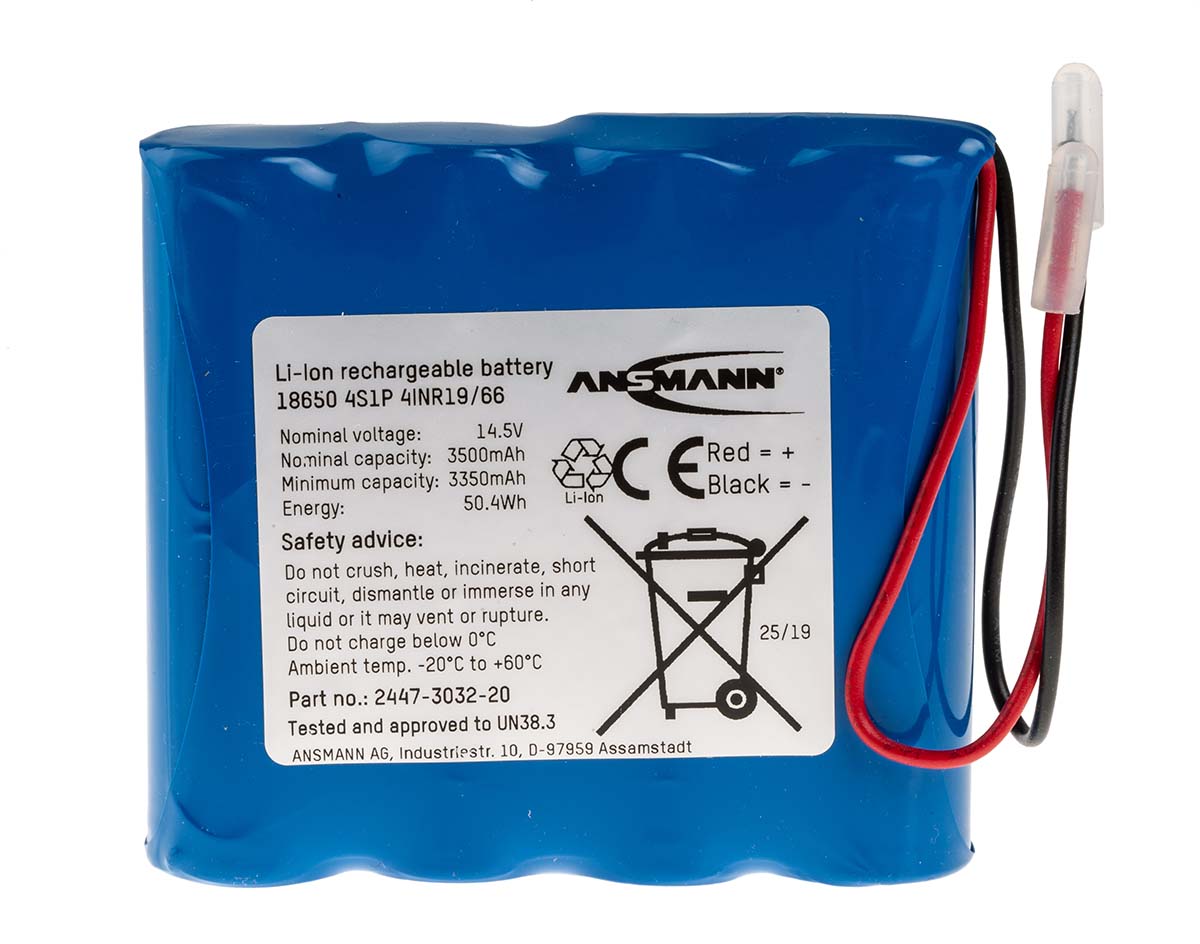 Ansmann 14.54 V Lithium-ion Rechargeable Battery Pack 4, 3.5 Ah