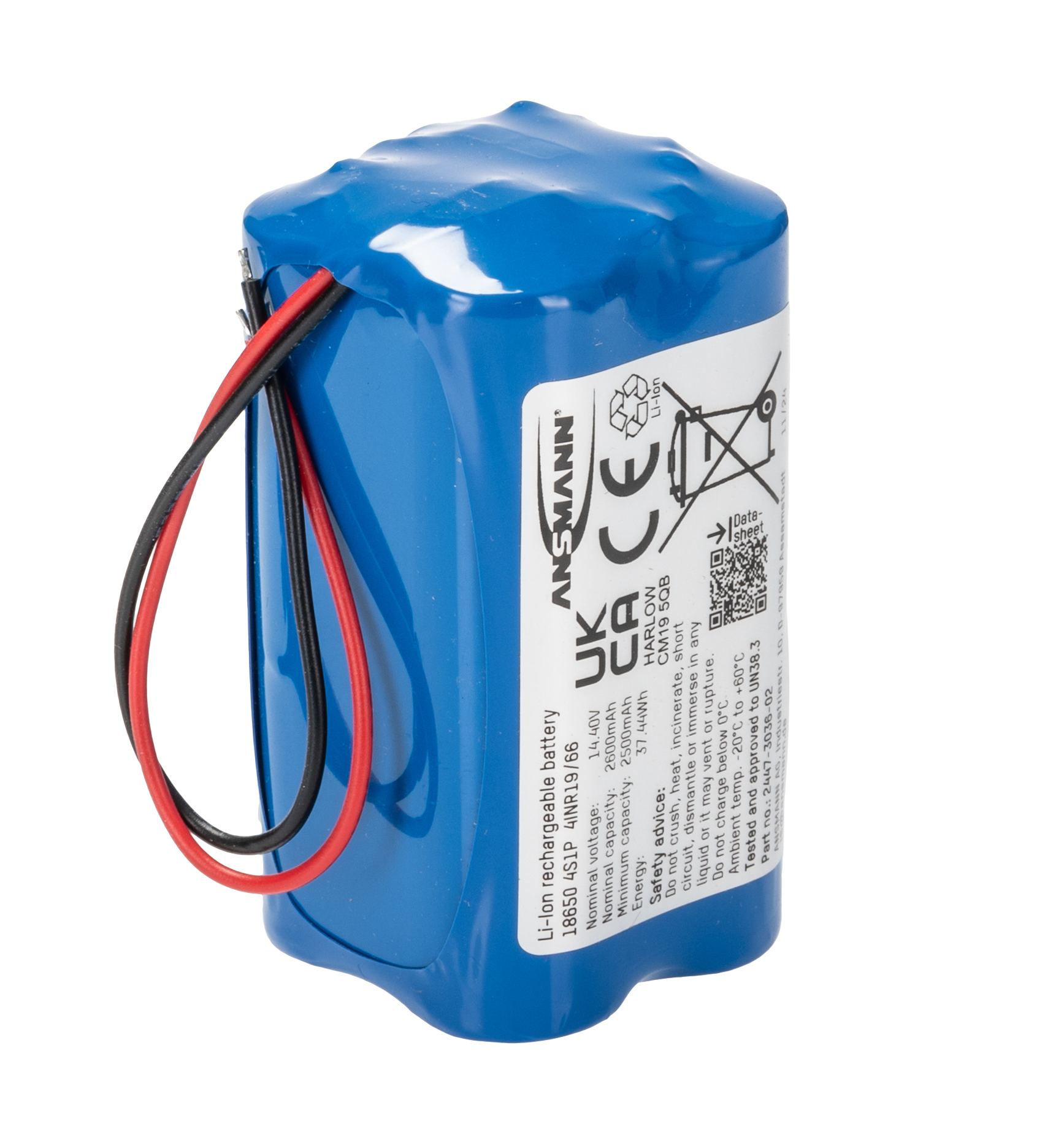 Ansmann 14.4 V Lithium-ion Rechargeable Battery Pack 4, 2600 mAh