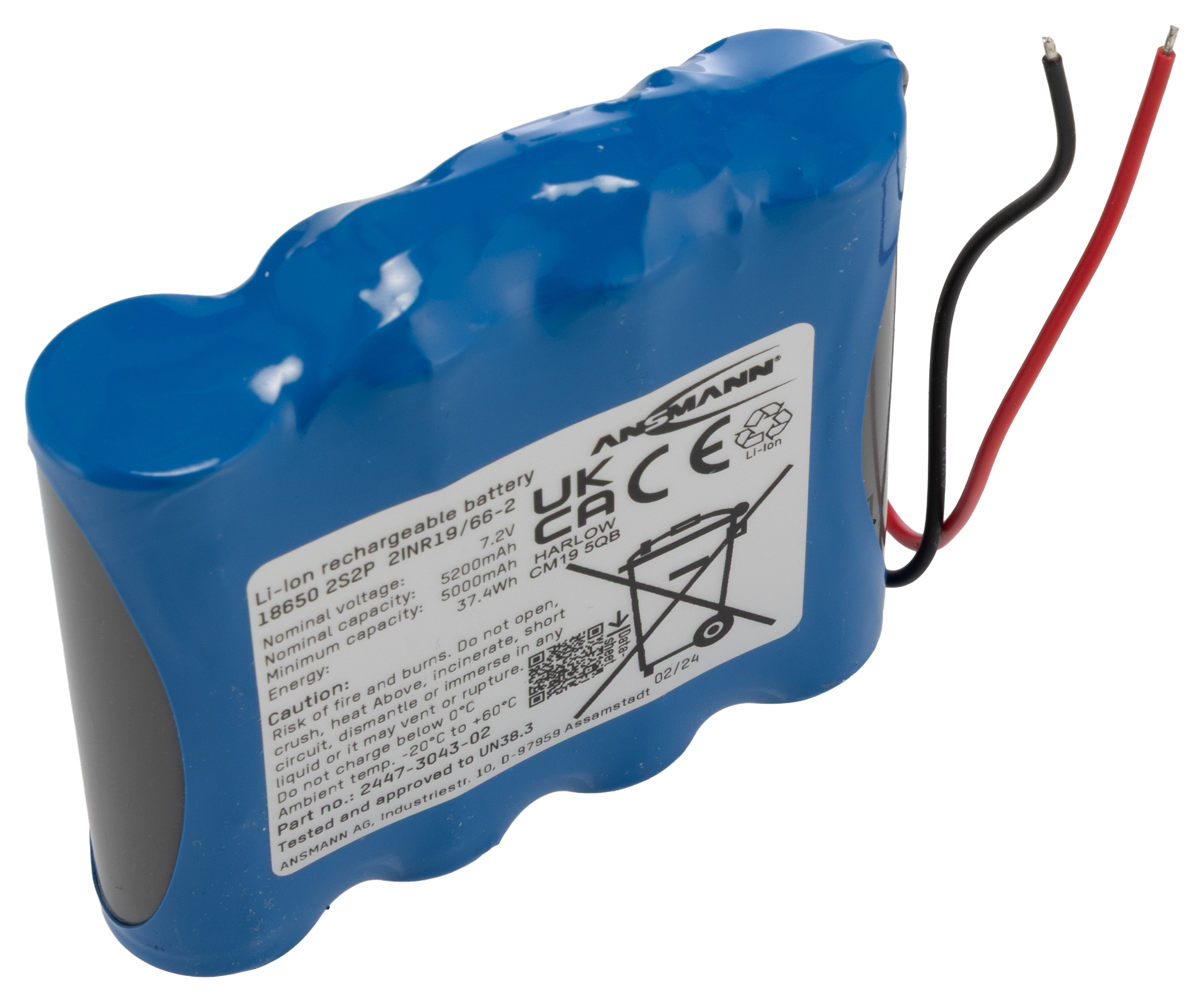 Ansmann 7.2 V Lithium-ion Rechargeable Battery Pack 4, 5.2 Ah
