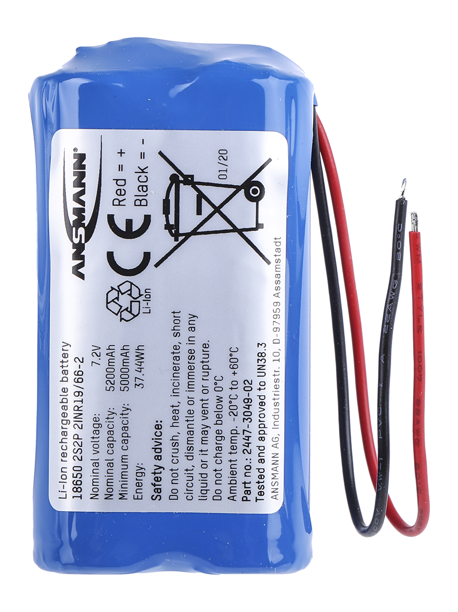 Ansmann 7.2 V Lithium-ion Rechargeable Battery Pack 4, 5.2 Ah