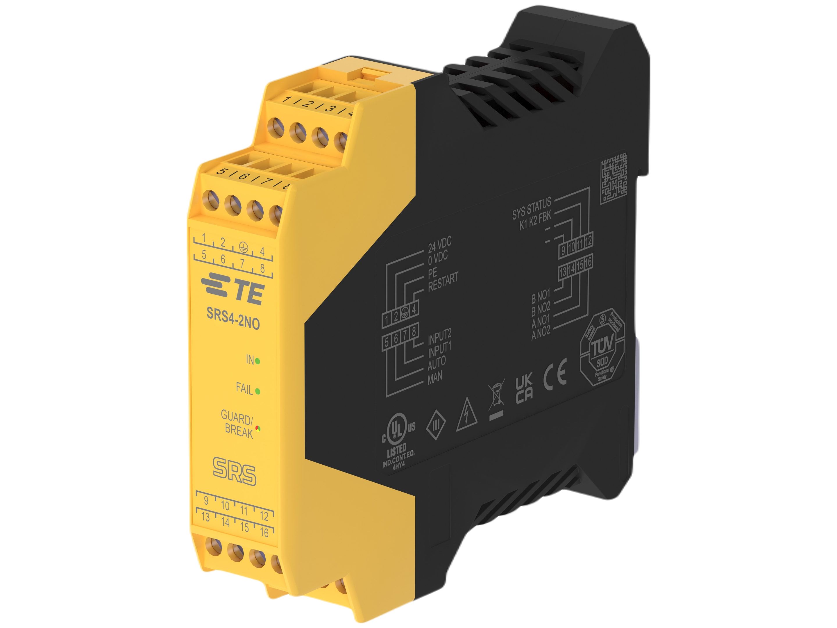 TE Connectivity SRS4 Series 1-Contact Female Interface Module, DIN Rail, 6A