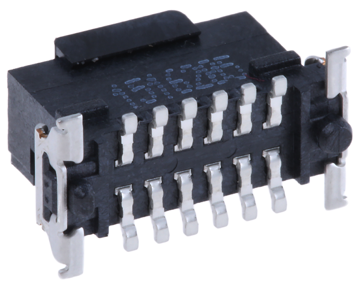 244836-244836-e ERNI SMC Series Straight Surface PCB Header, 12 Contact(s), 1.27 mm Pitch, 2 Row, Shrouded