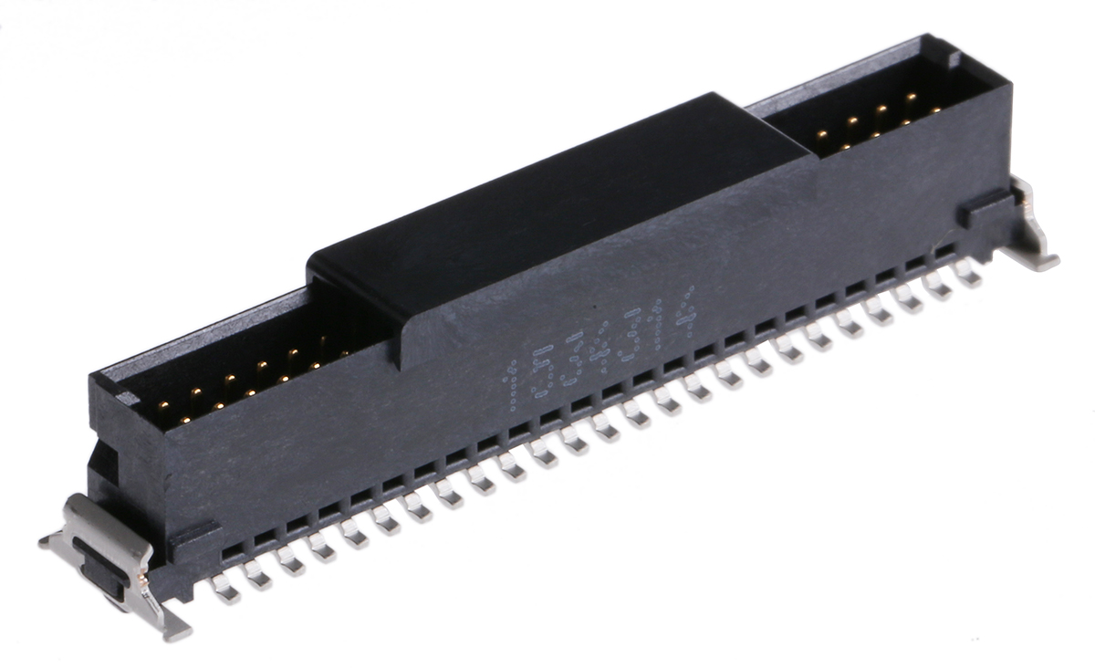 ERNI SMC Series Straight Surface PCB Header, 50 Contact(s), 1.27 mm Pitch, 2 Row, Shrouded