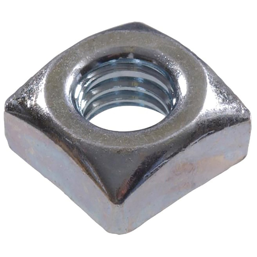 RS PRO 1.5in Steel Square Nut, Zinc Plated Finish