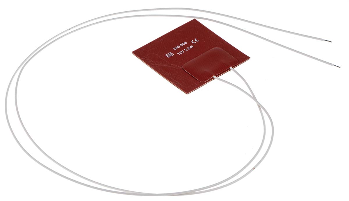 RS PRO Silicone Heater Mat, 24V dc, 2.5 W Rectangle