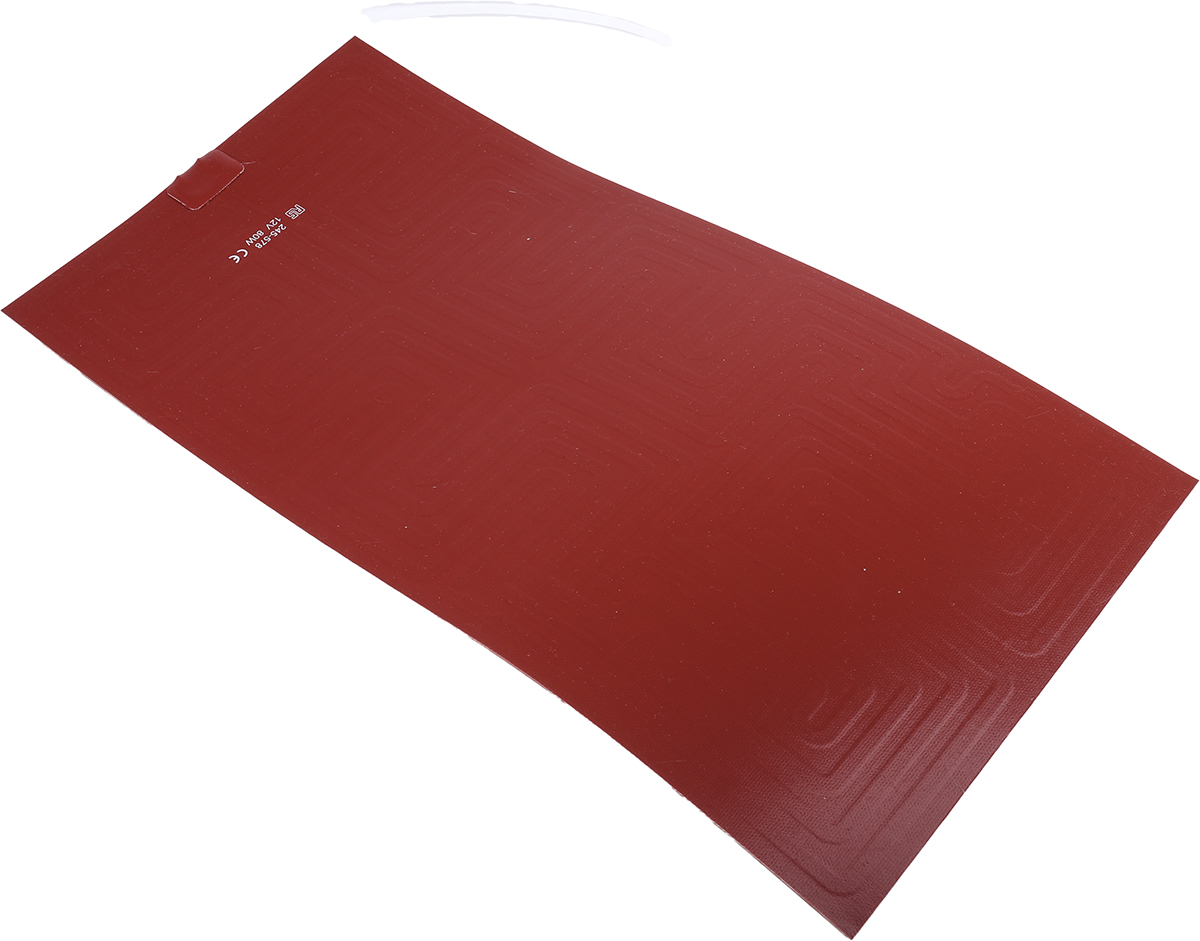 RS PRO Silicone Heater Mat, 24V dc, 80 W Rectangle, 30 mm 15mm
