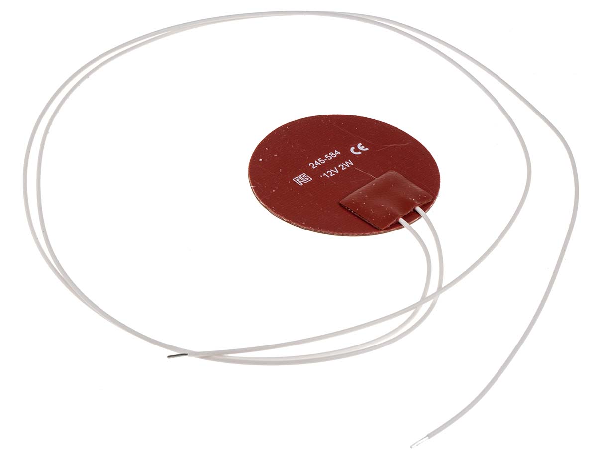 RS PRO Silicone Heater Mat, 24V dc, 2 W Circle, 30 mm 15mm