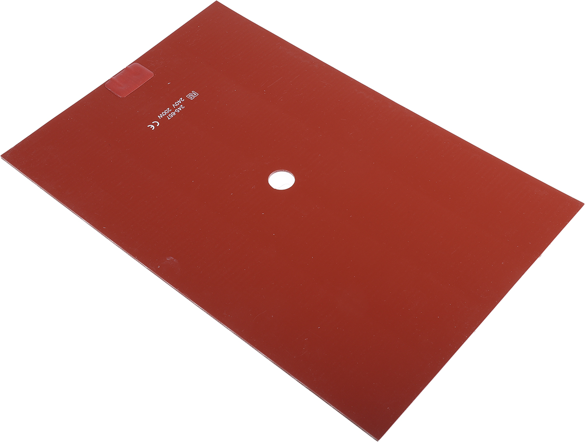 245-657 RS PRO Silicone Heater Mat, 24V ac, 200 W Rectangle, 30 mm 15mm