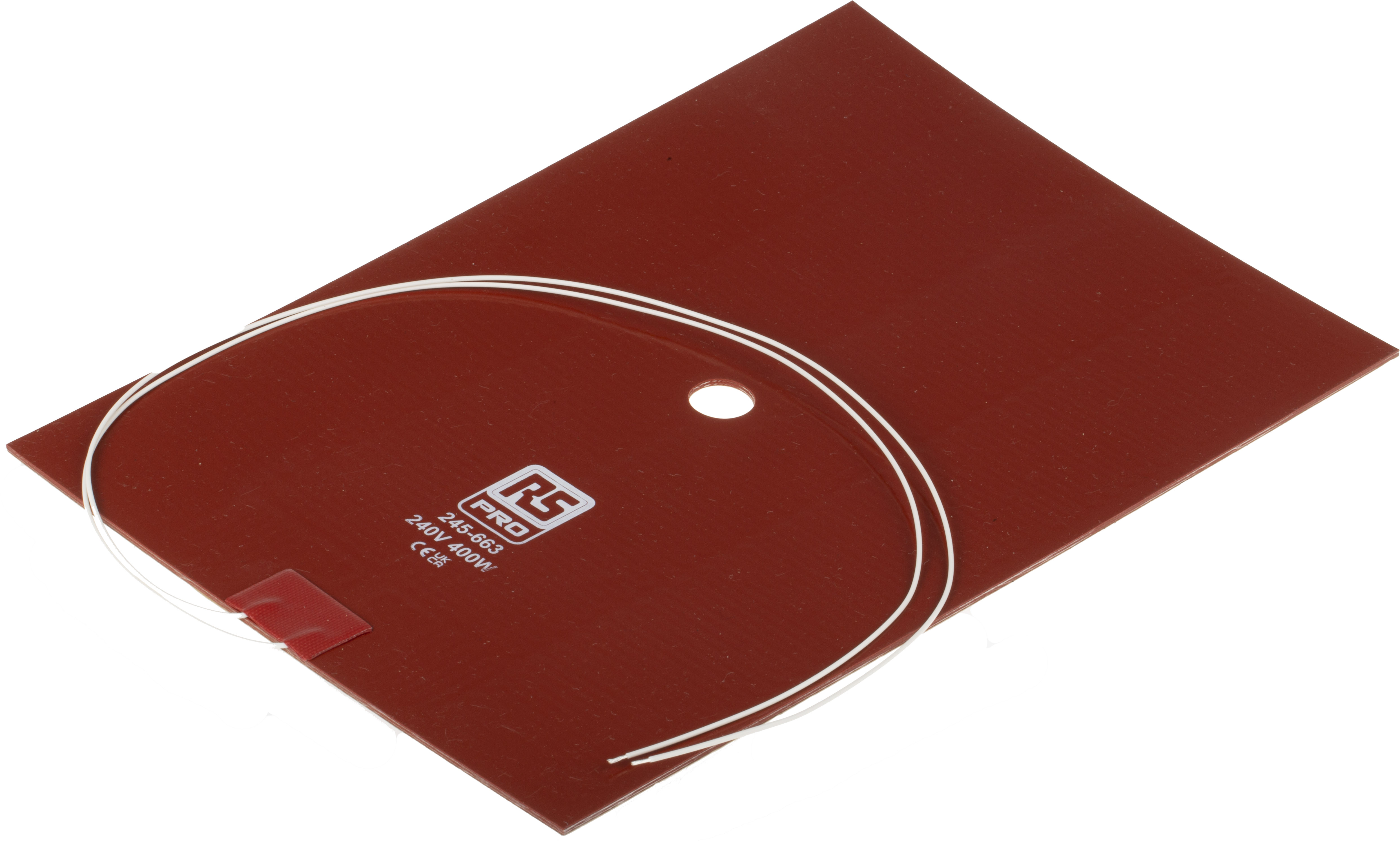 RS PRO Silicone Heater Mat, 24V ac, 400 W Rectangle, 30 mm 15mm