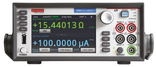 Keithley 2450 Series Source Meter, ±20 mV to ±200 V, ±10 nA to ±1 A, 20W Output